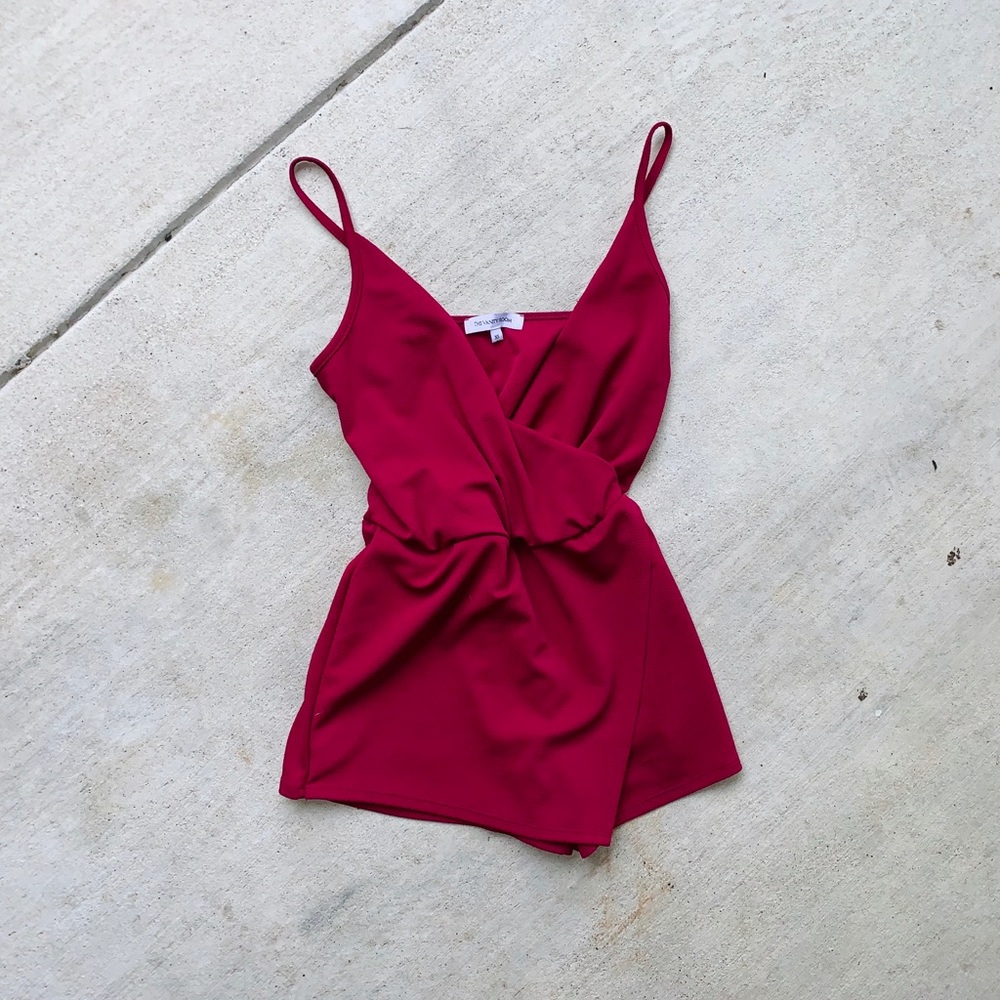 Nordstrom Vanity Room Magenta Romper